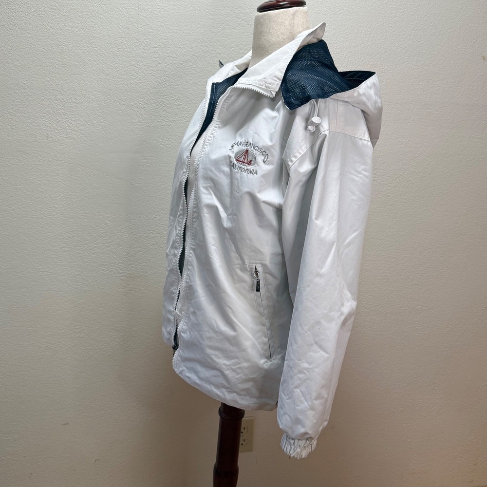 PacBlue San Francisco California Windbreaker Jacket Hooded Lightweight XS